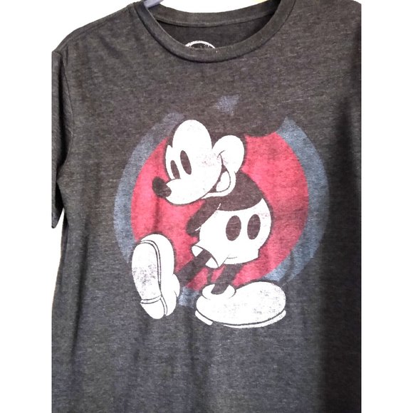 Disney MICKEY Mouse Unisex Tee Shirt Dark Gray  Size Medium - Picture 2 of 7